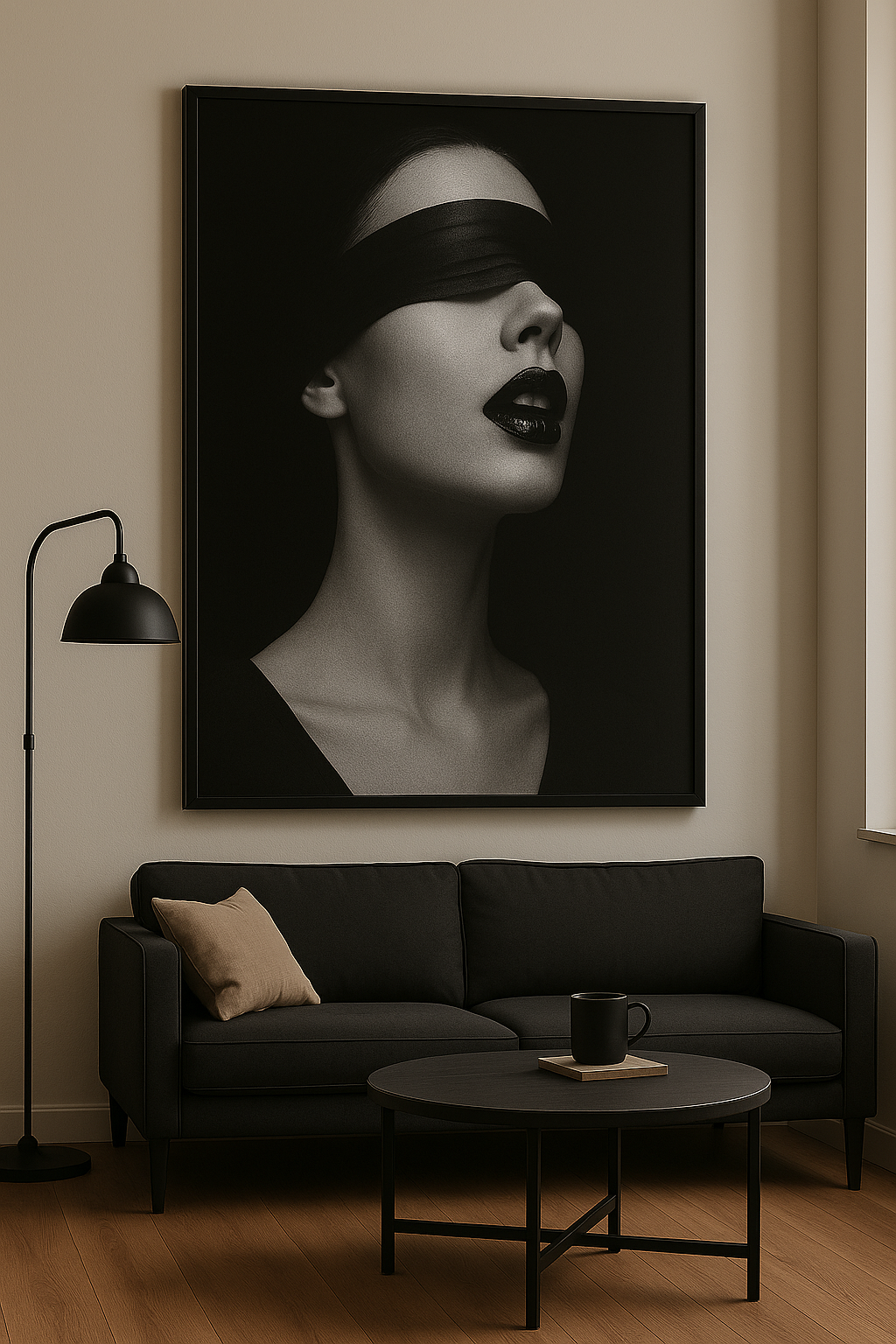 Blindfolded Portrait in room