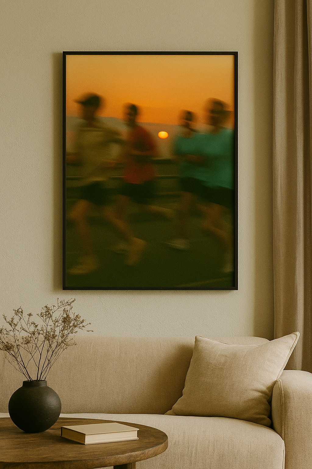 Golden Hour Runners in room